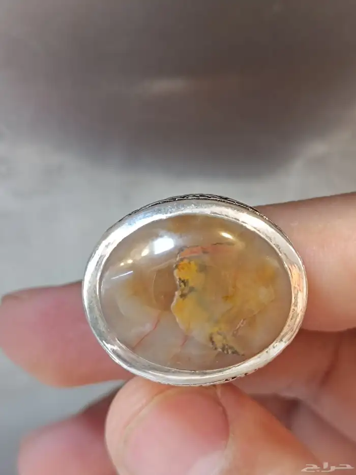 خاتم عقيق يماني شجري مصور 2