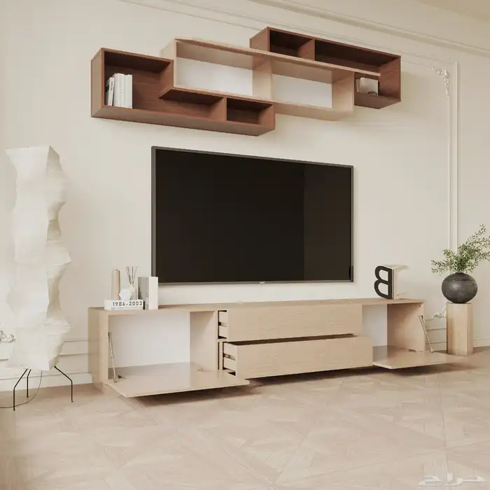 طاولات تلفزيون رفوف جدارية 7