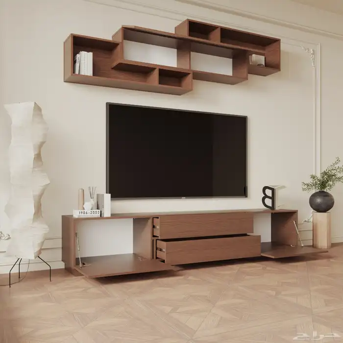 طاولات تلفزيون رفوف جدارية 4