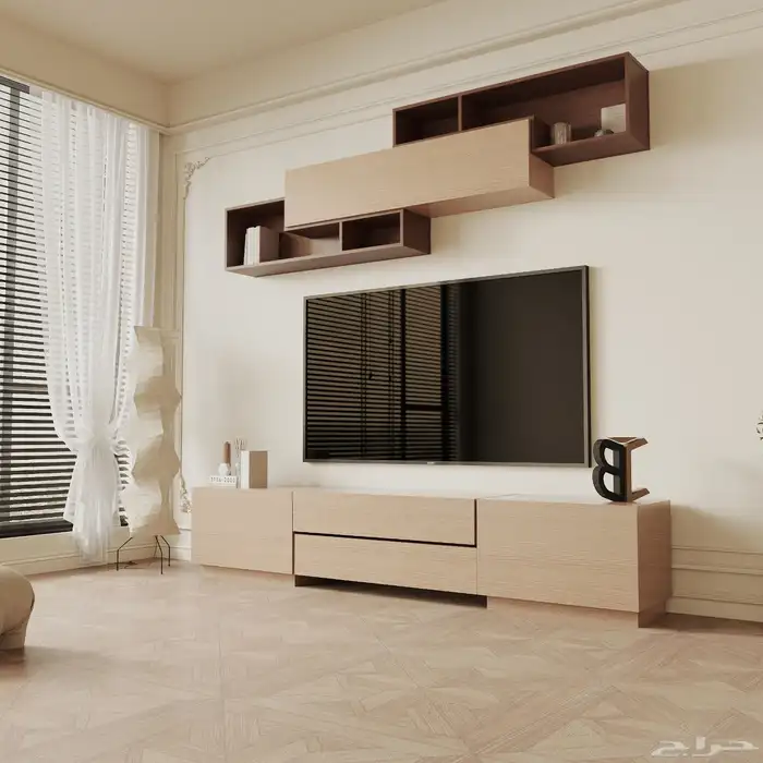 طاولات تلفزيون رفوف جدارية 8