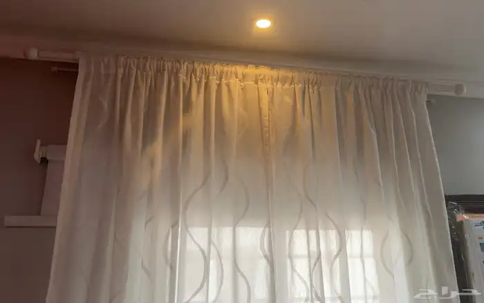 قضبان ستائر مع ستائر ايكيا 0