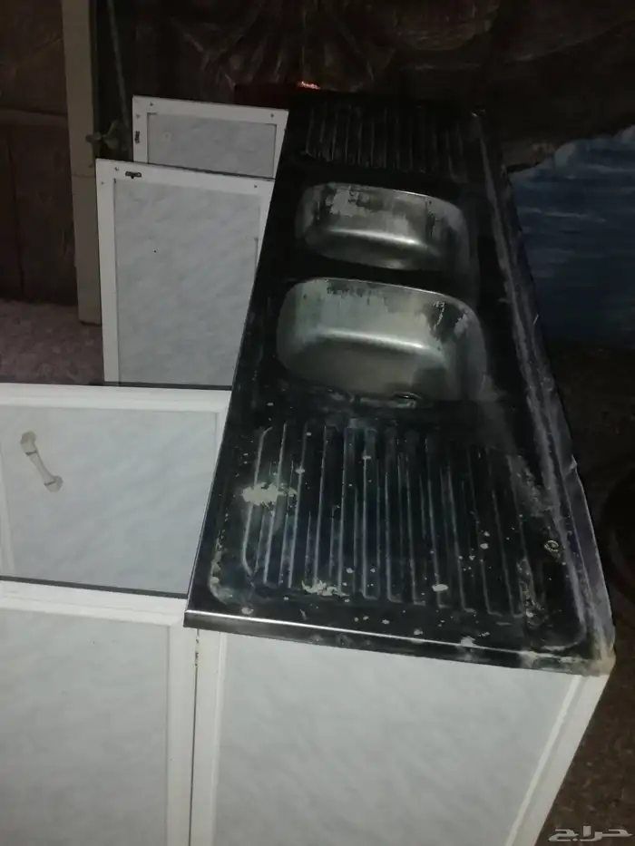مقلا مطبخ الطول متر ونص اربعه ادراج مجلا حوضين ستيل 3
