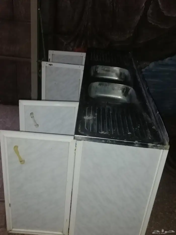 مقلا مطبخ الطول متر ونص اربعه ادراج مجلا حوضين ستيل 2