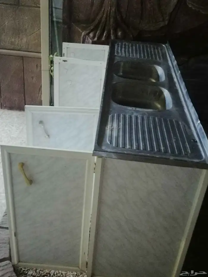 مقلا مطبخ الطول متر ونص اربعه ادراج مجلا حوضين ستيل 4