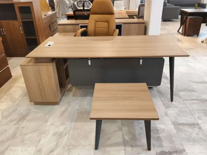 مكتب مدير فخم مع دولاب طاولة شائي مكتب و كراسي 7