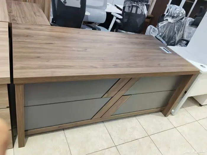 مكتب مدير فخم مع دولاب طاولة شائي مكتب و كراسي 14