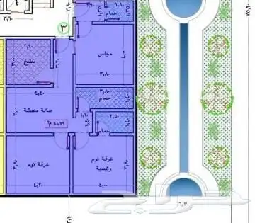 شقه مطله 3 غرف (سندس) 380 الف 1