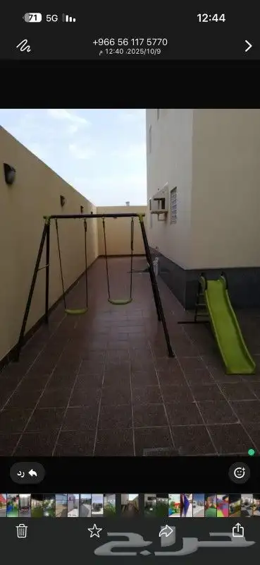 مراجيح زحاليق ثلاثية وثنائية متعددة المقاسات وألعاب متعددة 47