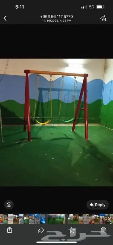 مراجيح زحاليق ثلاثية وثنائية متعددة المقاسات وألعاب متعددة 25