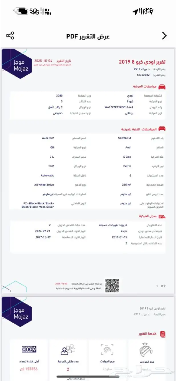 اودي Q8 فل الفل اس لاين 2019 شبه جديده 21