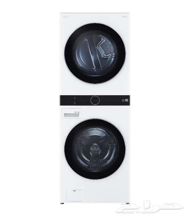 غسالة ونشافة دورين LG ابيض 21 كيلو امامية WK2116WHT1 2