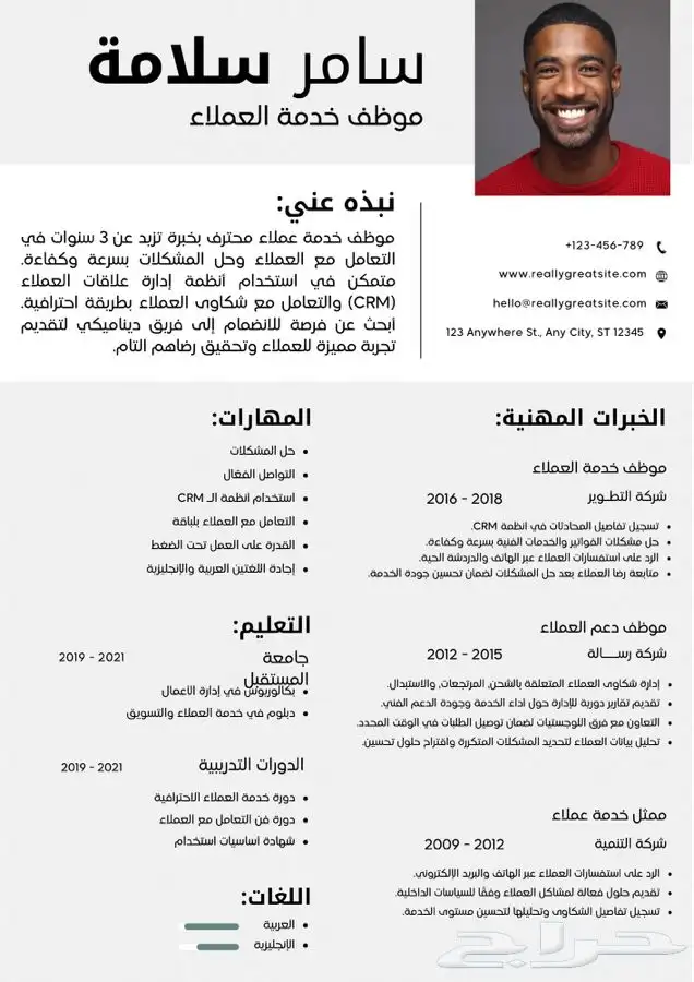 اسويلك cv احترافي بنظام ats بسعر رمزي 0