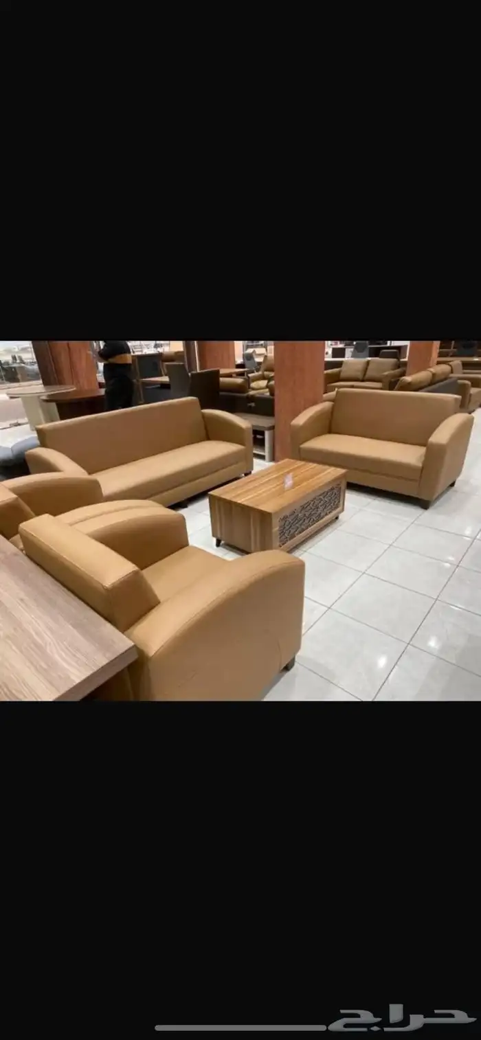 مكتبي كنب جلد فخم و مودرن موديلات سعار جملة 5