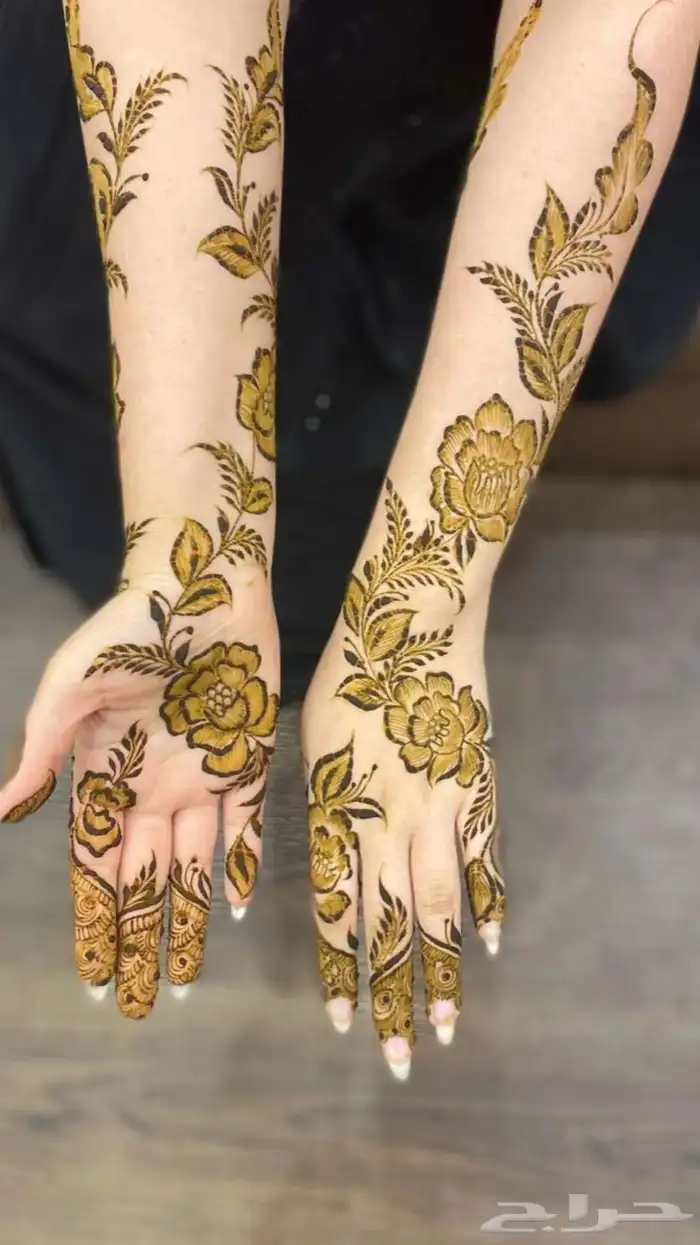 نقش حناء تطبيق لكافة الصور وتتوفر إستيكرات مصممة 2