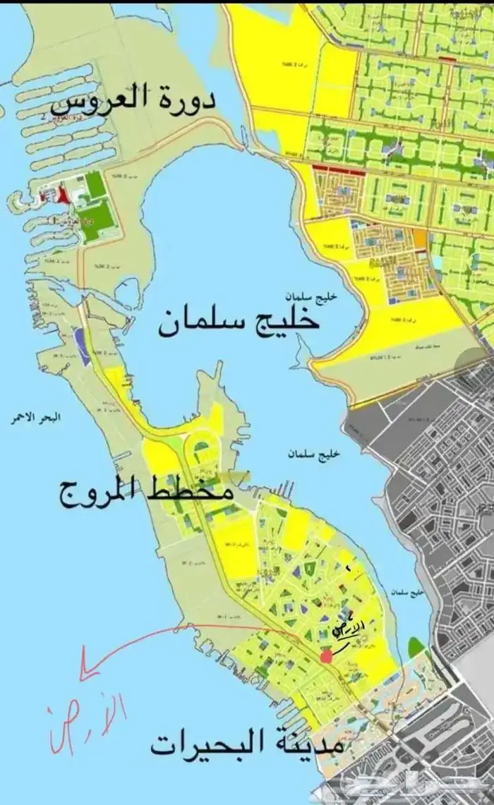 ارض للإستثمار في جوهرة العروس مخطط 2ب حي الدرة 3