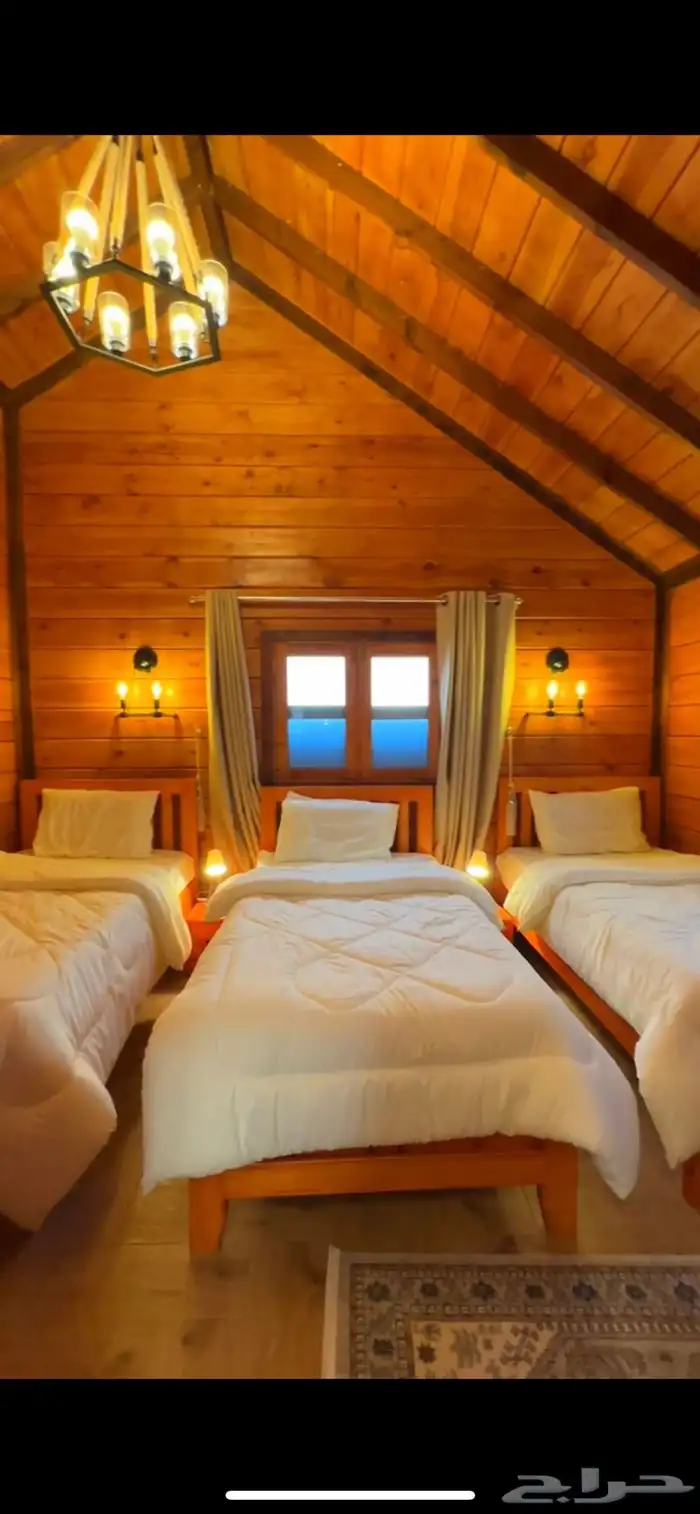 كوخ للايجار بمسبحين داخليه بسخان 5