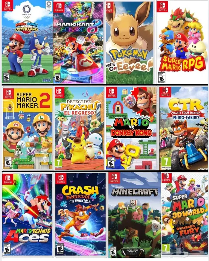 اشرطه نتيتندو سويتش مستعمله nitendo 1