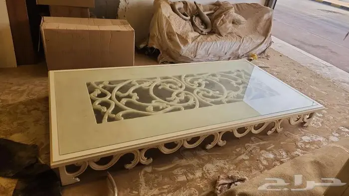 طاولة أرضية منخفضة سطح زجاج 1