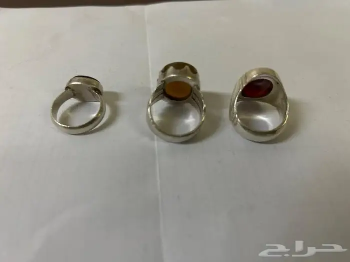 خاتم للبيع فضه عقيق 0