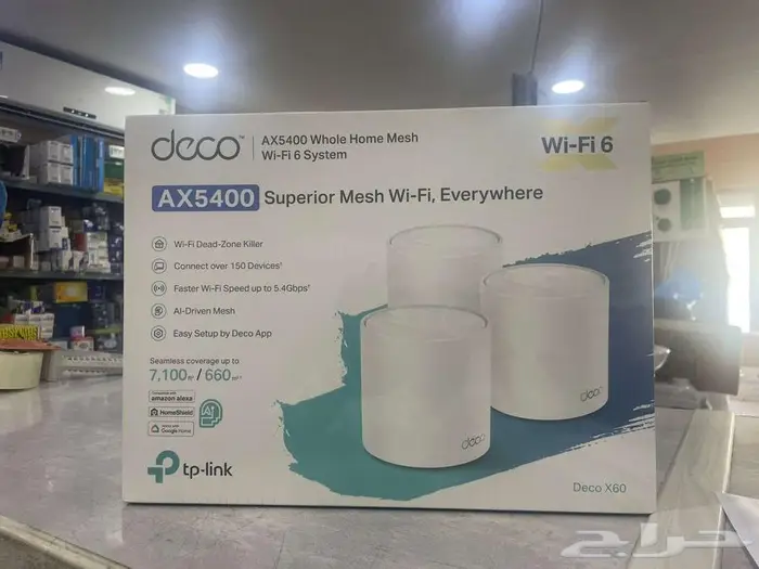 لينك مجموعة شبكة محلية لاسلكية deco ax5400من ديكو 0