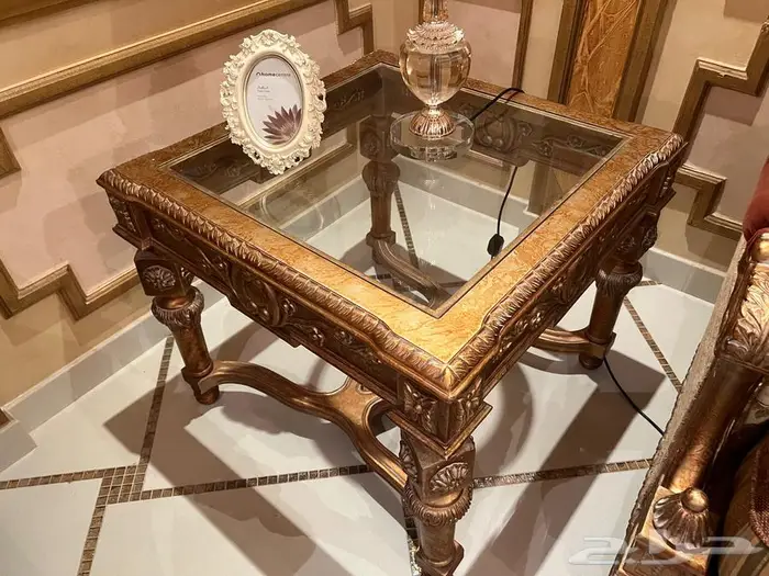 طقم طلولات رخام مع زجاج 0