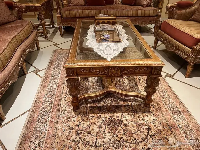 طقم طلولات رخام مع زجاج 2