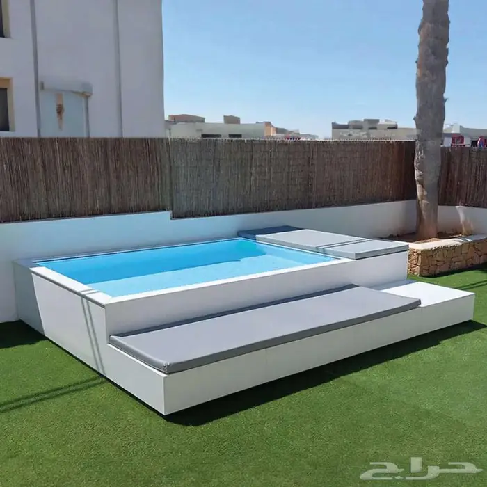 مسابح جاهزة كبيرة فيبر تفصيل للسطح والحوش جملة جدة 1