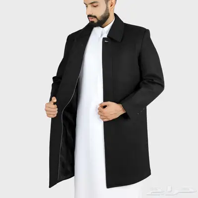 جاكيت رجالى أسود طويل جوخ index