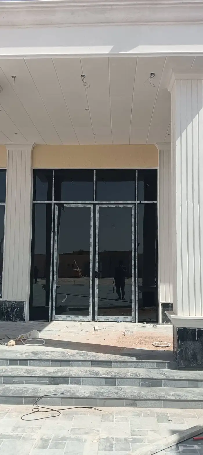 السلام وعلي م شبابي  المنيوم وجھات باب دبل حمامات المنيوم شت 0