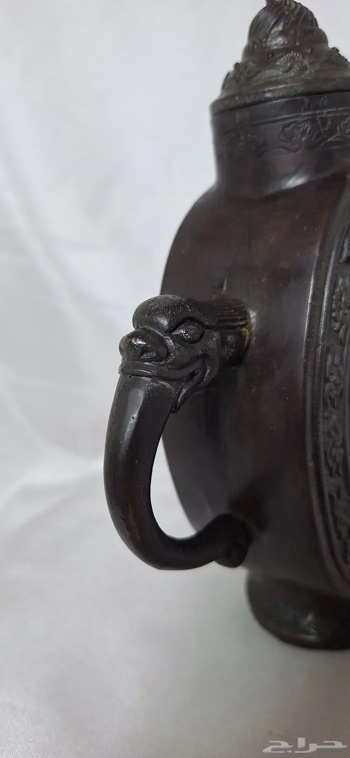 تحفة نادرة مصب صيني نحاس فاخر 3