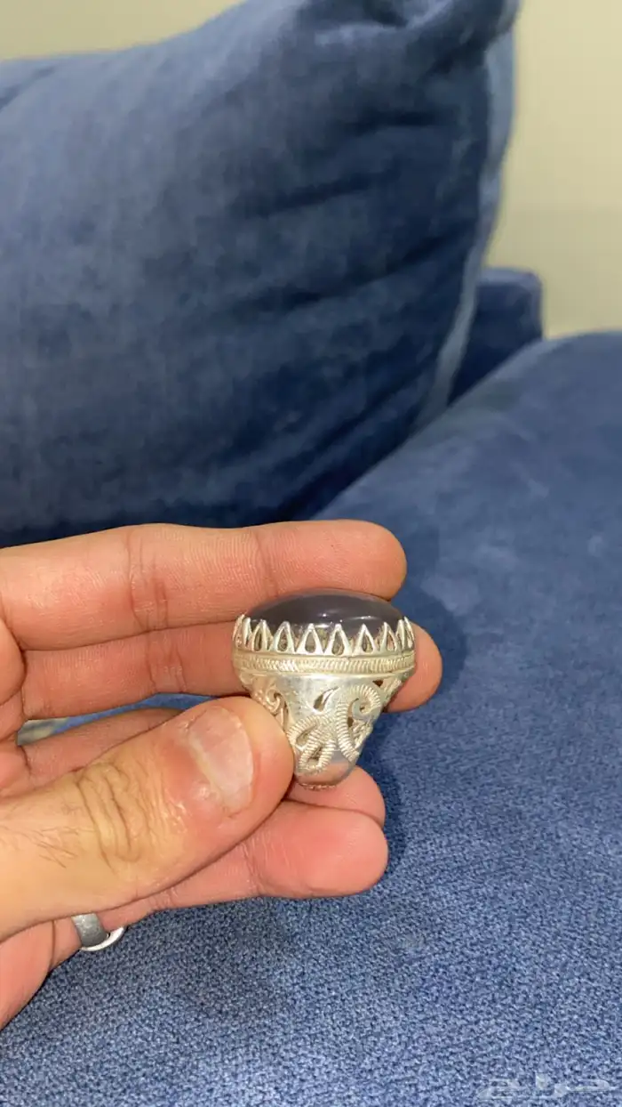 خواتم تفصيل للبيع عقيق مشجر وعقيق يماني فضة ثقيله 2