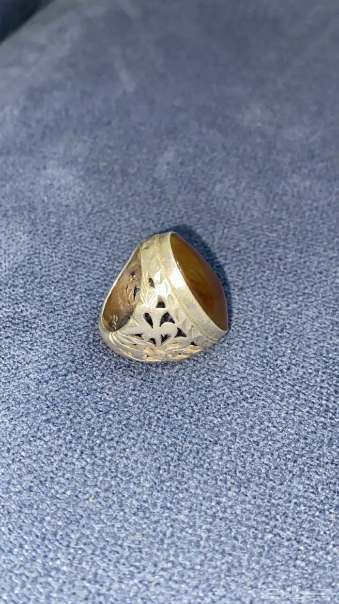 خواتم تفصيل للبيع عقيق مشجر وعقيق يماني فضة ثقيله 5