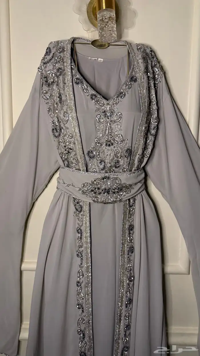 قفطان مغربي جلابية جزائري فخم شك خرز فساتين سهرة عروس ماركات 0