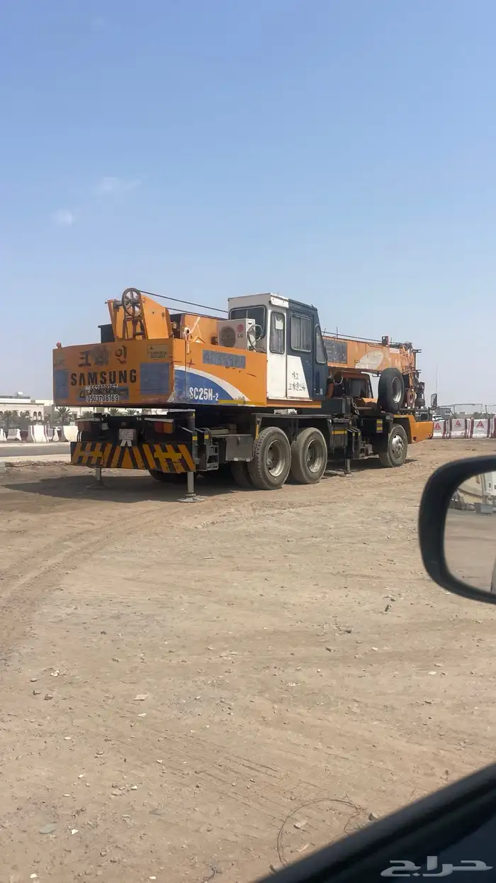 للإيجار ونش كرين سله ثابت متحرك موجود 25طن7طن سطحه بوم تراك 29