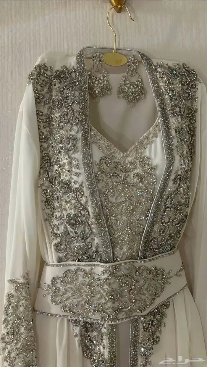 قفطان مغربي جلابية جزائري فخم شك خرز فساتين سهرة عروس ماركات 6