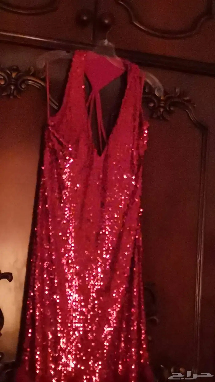 فستان للبيع من الترتر والريش 2