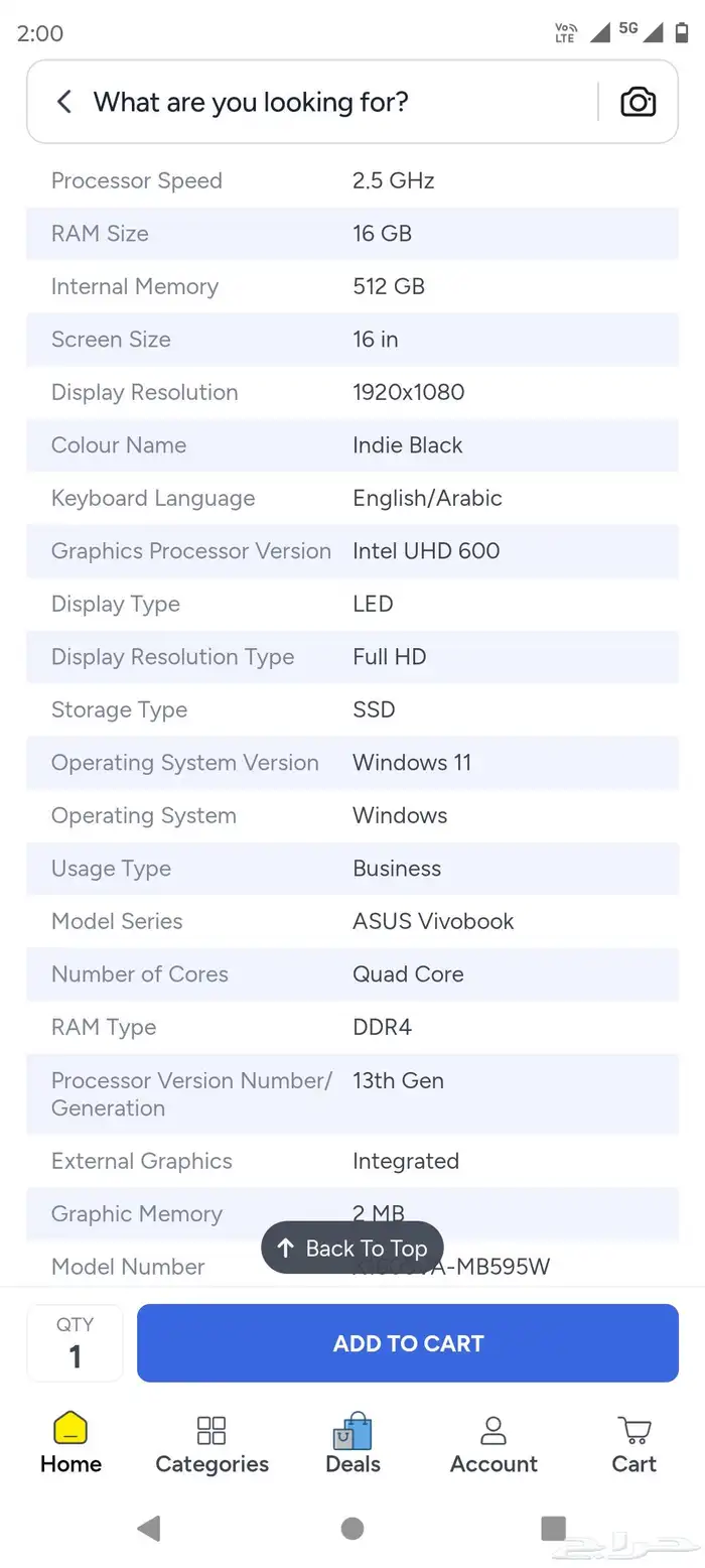 ASUS Vivobook laptop 4