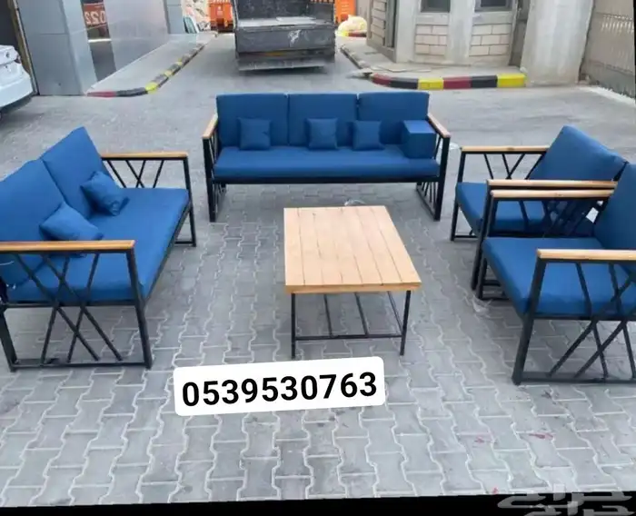 جلسات خارجية حديد وخشب 3