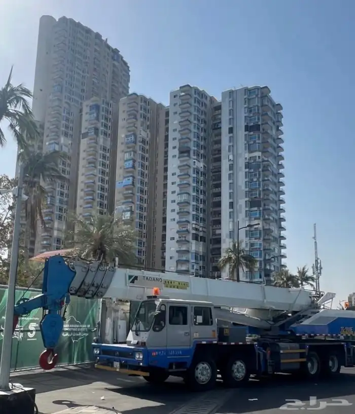 للإيجار ونش كرين سله ثابت متحرك موجود 25طن7طن سطحه بوم تراك 10