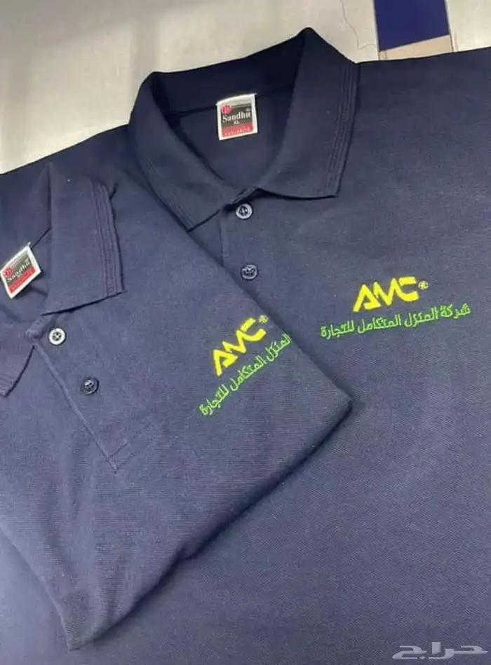 تطريز وطباعه تيشرتات الزي الموحد 35 ريال اقل كميه 12 5