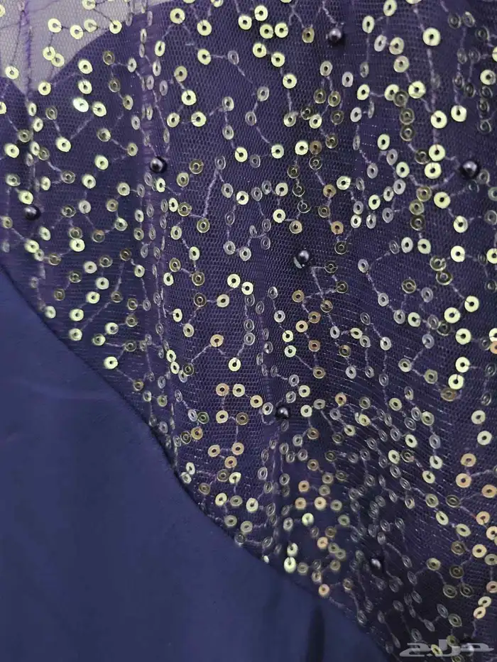 فستان سهره بنفسجي انيق بتطريز لامع جديد غير مستعمل 3