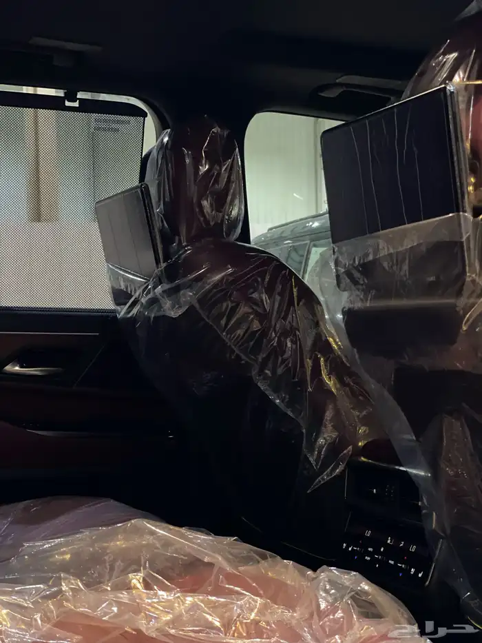 لكزس LXBB2025 كويتي الساير اسود وابيض داخلي جملي واحمر 12