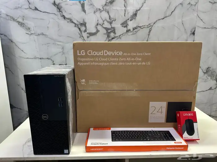 كمبيوتر ديل i3 الجيل التاسع مع شاشة 24 بوصة جديدة 0