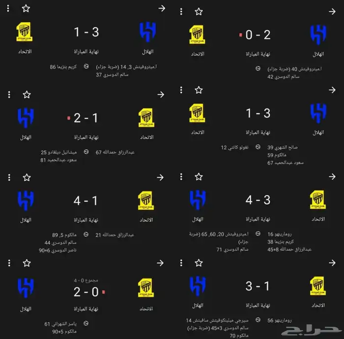 الهلال والاتحاد 0