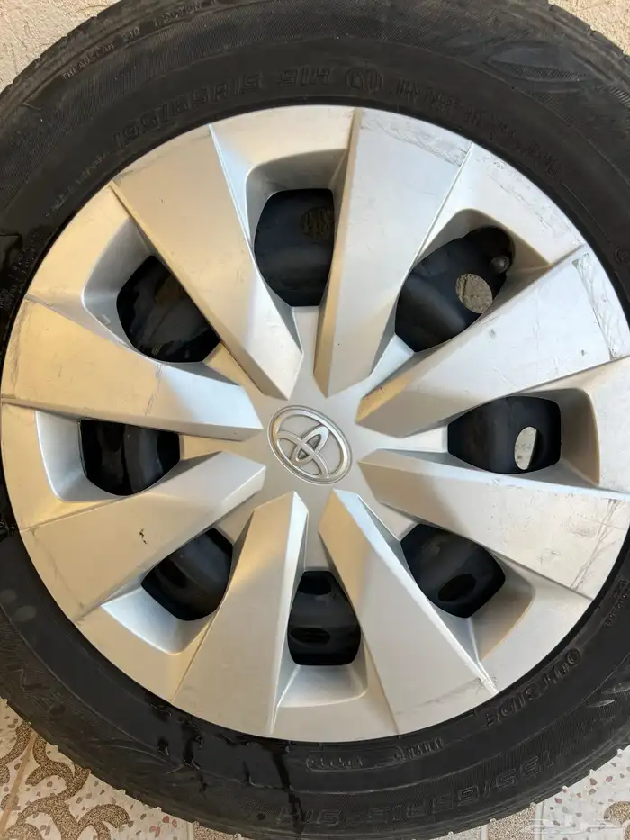 جنوط كورولا مقاس 15 مع طياسها موديل 2024 ( سوح ) 2