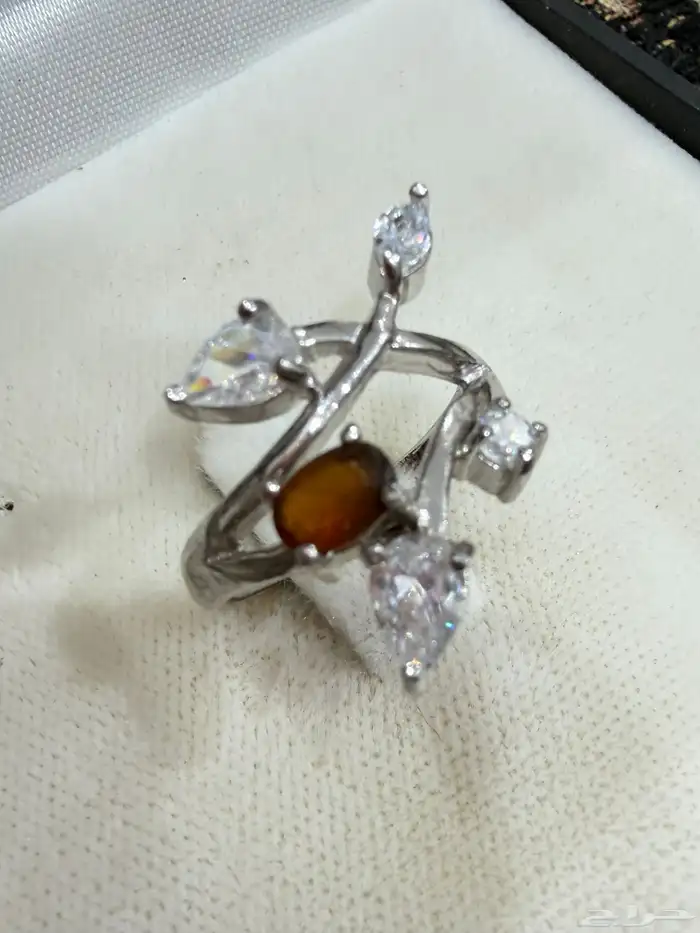 خاتم فضه نسائي عيار 925 2