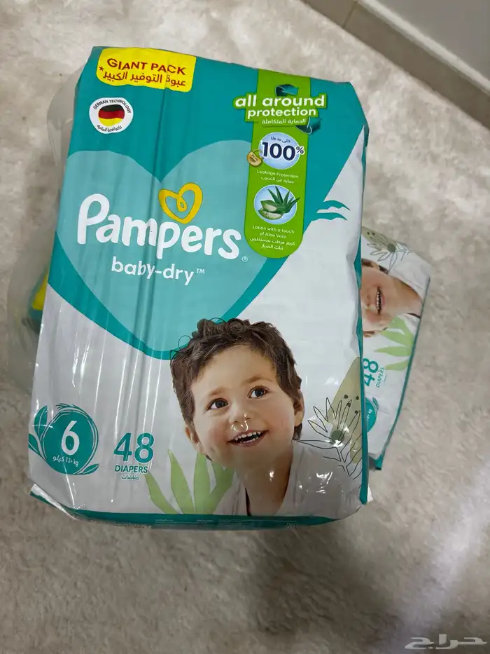 حفائظ بامبرز مقاس 6 جديدة 0