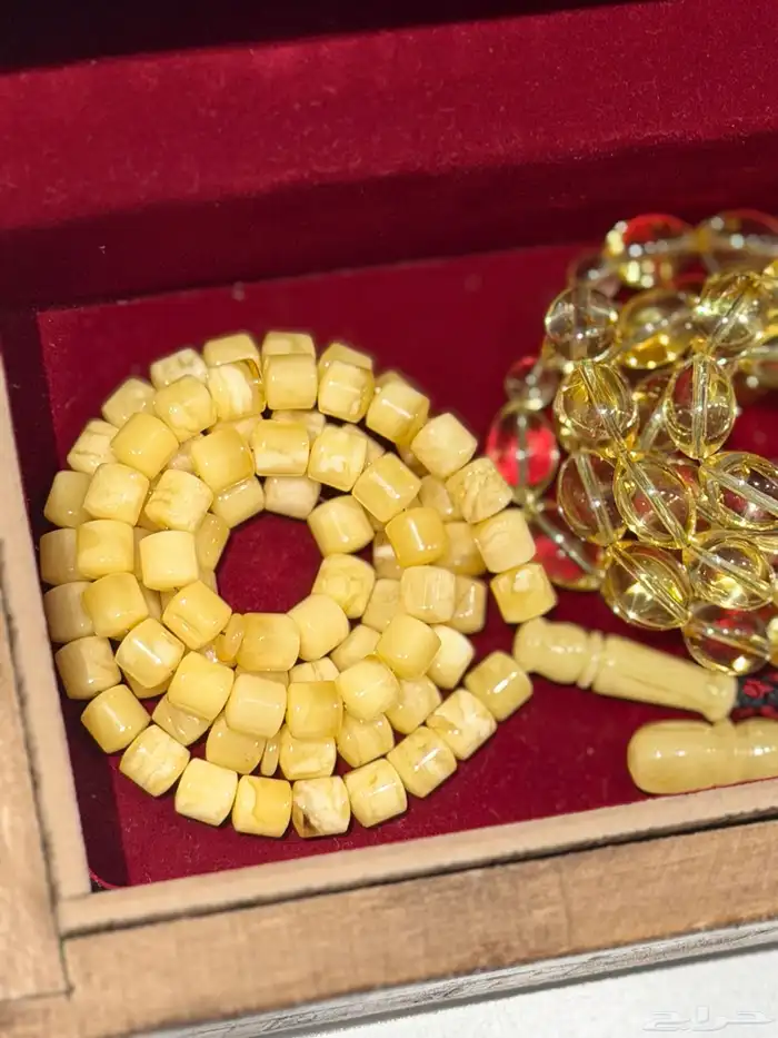 سبحة كهرمان سوبر مع شهادة 0