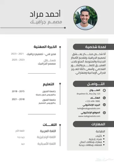 أحصل على سيرتك الذاتية (CV) بسعر 20 ريال بالعربى والانجليزى index