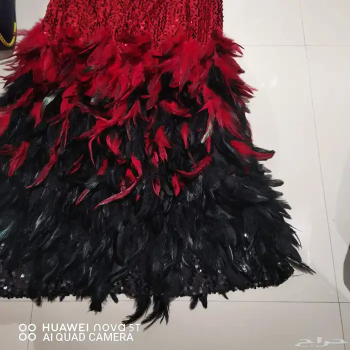 فستان للبيع من الترتر والريش 1